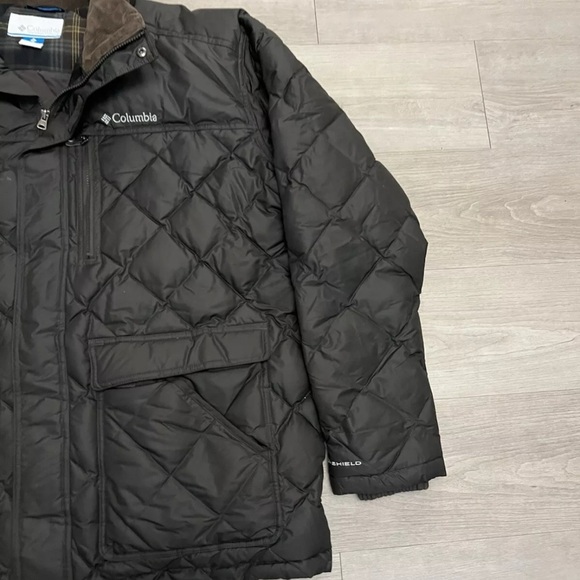 Columbia Omni Shield Goose Down Filled Puffer Coat Corduroy Collar - Picture 3 of 11